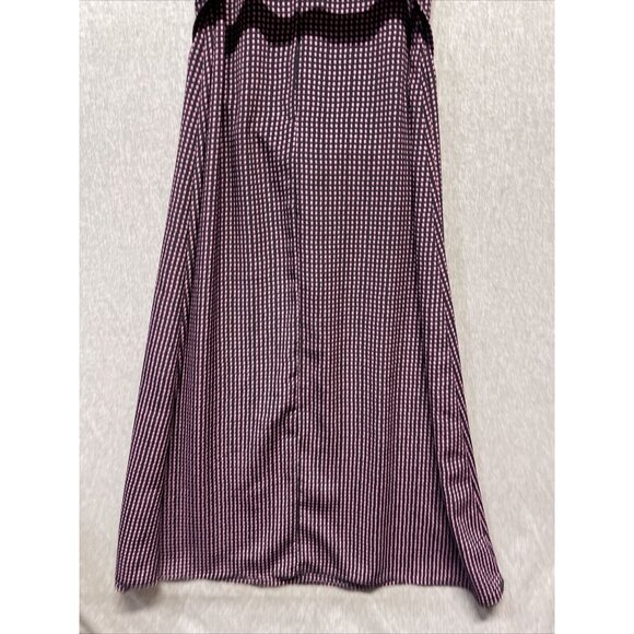 Leslie Belle Womens Polka Dot Maxi Dress Size 8 Black Pink Sleeveless - Picture 13 of 14